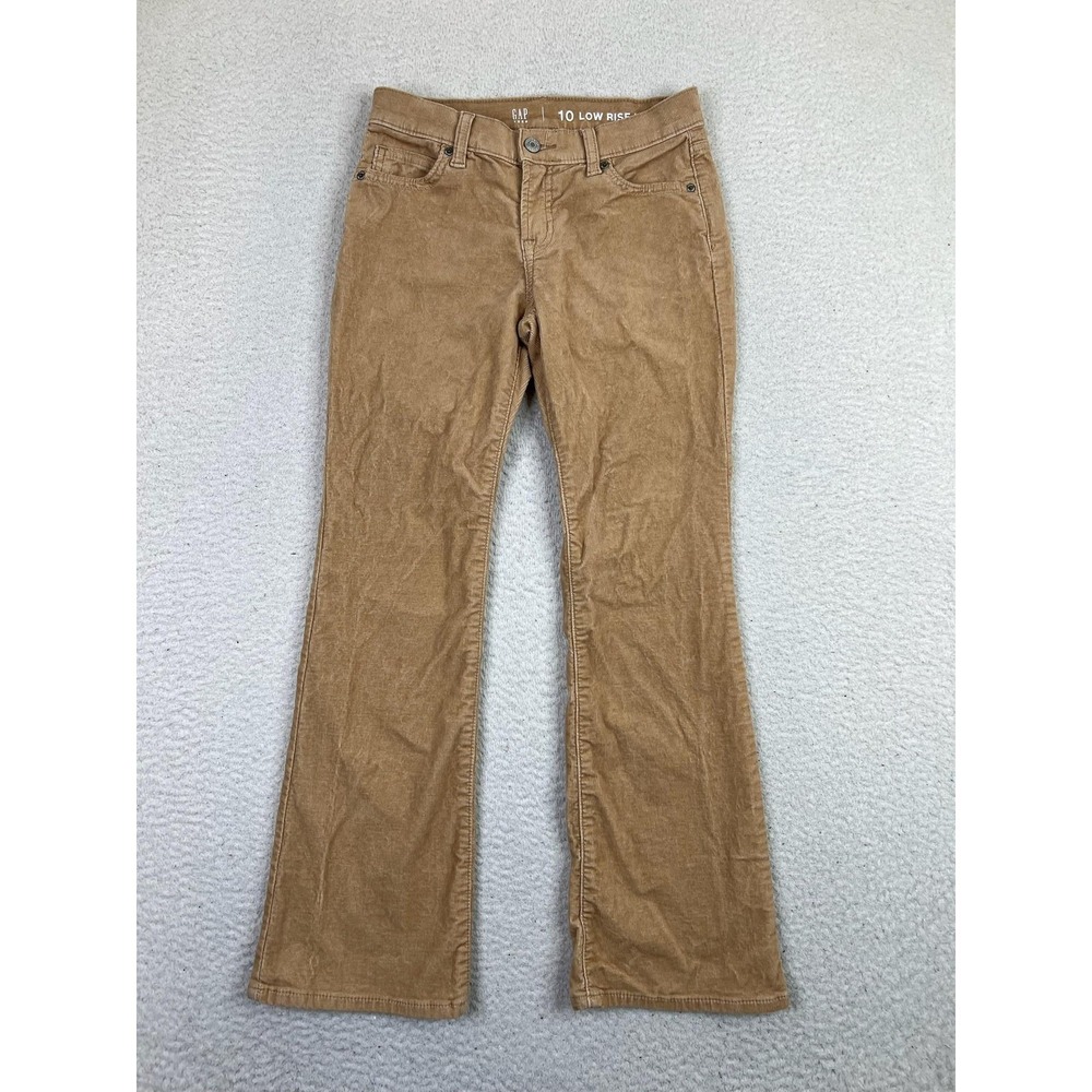 Gap Teen Pants Girls 10 Brown‎ Corduroy Low Rise Vintage Bootcut Stretch Fall